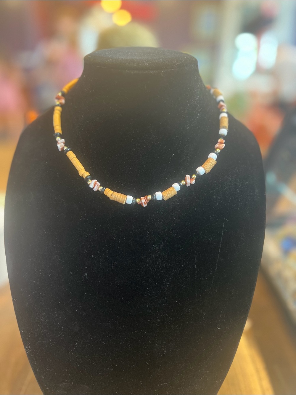 Handcrafted Mustard Bead Choker Necklace - Women Jewelry